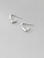 thumb 925 Sterling Silver Heart Minimalist  Simple line hook  Stud Earring 1