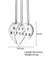 thumb Titanium Steel Heart Minimalist  Letter Penadant Necklace 3