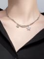 thumb 925 Sterling Silver Star Vintage Multi Strand Necklace 1