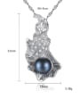 thumb 925 Sterling Silver Freshwater Pearl Irregular Zircon Pendant  Necklace 4