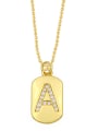 thumb Brass Cubic Zirconia Message Vintage Geometry Pendnat  Necklace 1