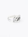 thumb 925 Sterling Silver Letter Vintage Band Ring 2