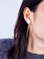 thumb Titanium Geometric Minimalist Smooth Threader Earring 1