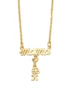 thumb Brass Cubic Zirconia Boy Cute Letter Necklace 1