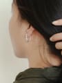 thumb Brass Hollow  Geometric Minimalist Stud Earring 2