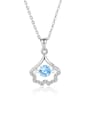 thumb 925 Sterling Silver Moissanite Irregular Dainty Necklace 0