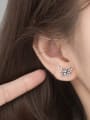 thumb 925 Sterling Silver Butterfly Vintage Stud Earring 2