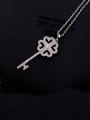 thumb Copper Cubic Zirconia Minimalist Key pendant  Necklace 2