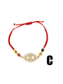 thumb Brass Cubic Zirconia Weave Vintage Handmade Weave Bracelet 3