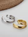 thumb 925 Sterling Silver Smooth Geometric Vintage Clip Earring(Single) 2