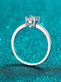 thumb 925 Sterling Silver Moissanite Geometric Classic Band Ring 3