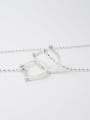 thumb 925 Sterling Silver Simple and hollow geometric Necklace 3