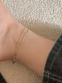 thumb 925 Sterling Silver Minimalist  Double Layer Chain Anklet 1