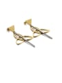 thumb Stainless Steel Hollow Triangle Minimalist Drop Earring 2