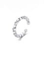 thumb 925 Sterling Silver Geometric Bead Dainty Band Ring 2