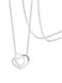 thumb Titanium Steel Hollow Heart Minimalist Necklace 0