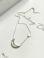 thumb 925 Sterling Silver  Simple  Star Moon  pendant Necklace 1