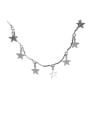 thumb S925 Sterling Silver personalized pentagonal Star Pendant neck chain 2