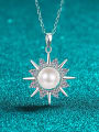 thumb 925 Sterling Silver Moissanite Flower Classic Necklace 0