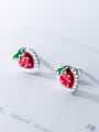 thumb 925 Sterling Silver Minimalist  Strawberries Stud Earring 0
