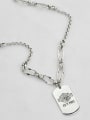 thumb Vintage Sterling Silver With Platinum Plated Fashion Geometric Necklaces 3
