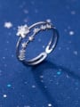 thumb 925 Sterling Silver Cubic Zirconia White Star Minimalist Stackable Ring 0