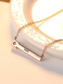 thumb 925 Sterling Silver Rhinestone Simple Geometric  Necklace 2