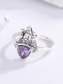 thumb 925 Sterling Silver Cubic Zirconia Crown Vintage Band Ring 2