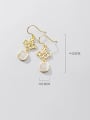 thumb 925 Sterling Silver With Gold Plated Minimalist Square Hook Earrings 3