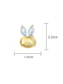 thumb Brass Cubic Zirconia Rabbit Cute Lapel Pin 3
