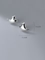 thumb 925 Sterling Silver Smooth Heart Minimalist Stud Earring 1