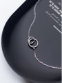 thumb 925 Sterling Silver Rhinestone Simple fashion ring pendant  Necklace 2