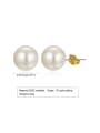 thumb Stainless steel Imitation Pearl Geometric Minimalist Stud Earring 2