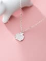 thumb 925 Sterling Silver With Platinum Plated Cute Friut Apple Necklaces 2
