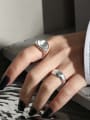 thumb 925 Sterling Silver Smooth Geometric Minimalist Band Ring 3