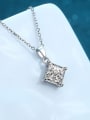 thumb 925 Sterling Silver Moissanite Geometric Dainty Necklace 3