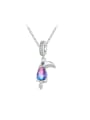 thumb 925 Sterling Silver Cubic Zirconia Bird Dainty Necklace 0