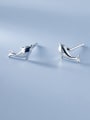 thumb 925 Sterling Silver Dolphin Minimalist Stud Earring 0