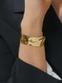 thumb Brass Geometric Minimalist Cuff Bangle 1