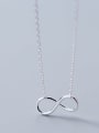 thumb 925 Sterling Silver Minimalist  Number 8 Pendant  Necklace 1