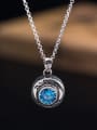 thumb 925 Sterling Silver Cubic Zirconia Round Vintage Necklace 1