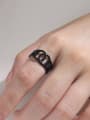 thumb Stainless steel Hollow Geometric Vintage Band Ring 2