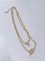 thumb 925 Sterling Silver With Gold Plated Simplistic Round Multi Strand Necklaces 0