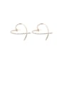 thumb Alloy With Imitation Gold Plated Simplistic Heart Drop Earrings 0