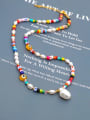 thumb Stainless steel Freshwater Pearl Multi Color Irregular Bohemia Long Strand Necklace 1