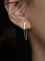 thumb Titanium Tassel Minimalist Threader Earring 2