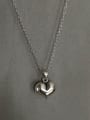 thumb 925 Sterling Silver Vintage  Smooth Love  heart pendant Necklace 2