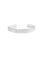 thumb 925 Sterling Silver Irregular Vintage Cuff Bangle 0