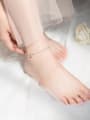 thumb 925 Sterling Silver Round Minimalist Anklet 1