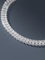 thumb 925 Sterling Silver Cubic Zirconia Geometric Dainty Adjustable Bracelet 3